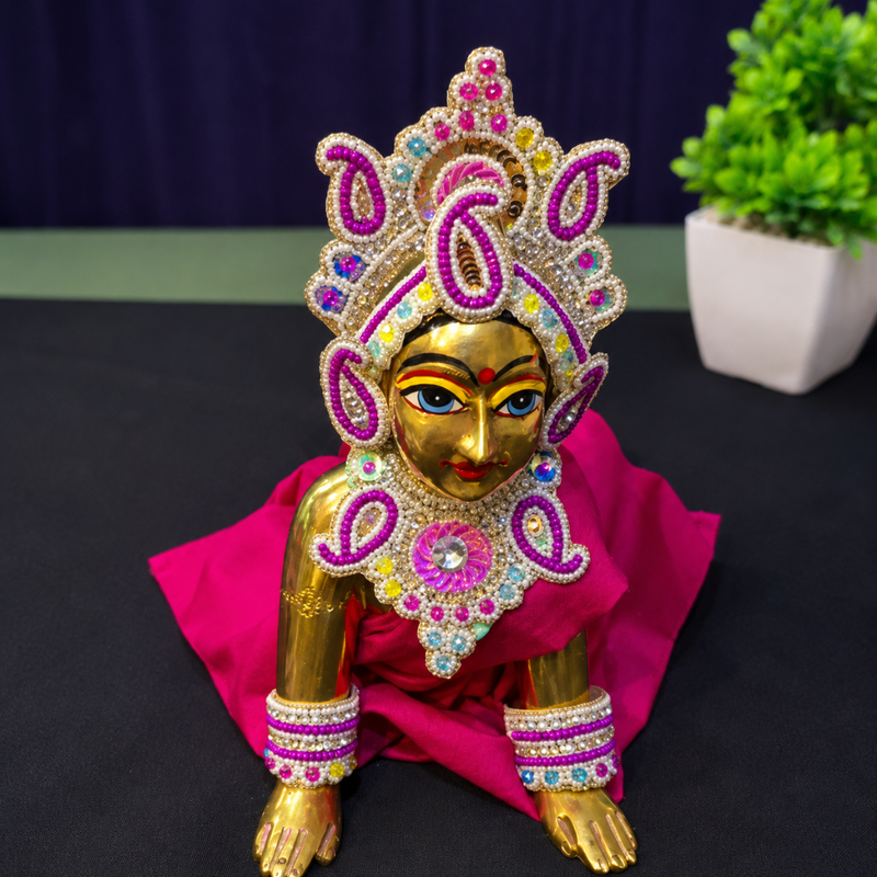 Multicolour Stone Jewellery Set For Radha Rani