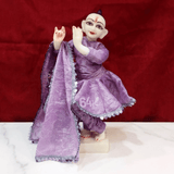 Lavender Colour Radha Krishna Poshak