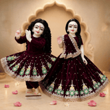 Premium Velvet Poshak for Radha Rani & Krishna Ji