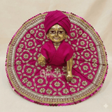 Heavy Hand Embroidery Laddu Gopal ji Red Poshak