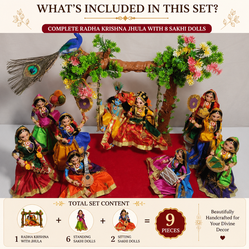 Vrindavan Style Radha krishna Jhulan Leela