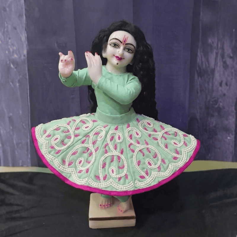 Heavy Hand Embroidered Fresh & Wild Poshak for Thakur Ji & Radha Rani