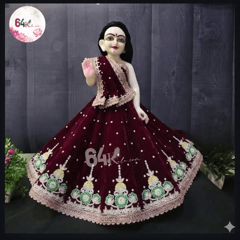 Premium Velvet Poshak for Radha Rani & Krishna Ji