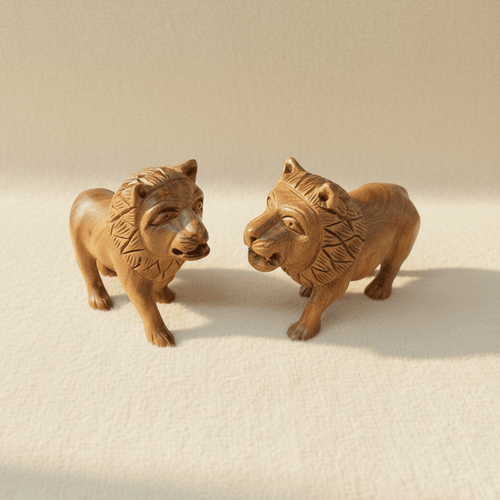 Pure Sandalwood Lion Set