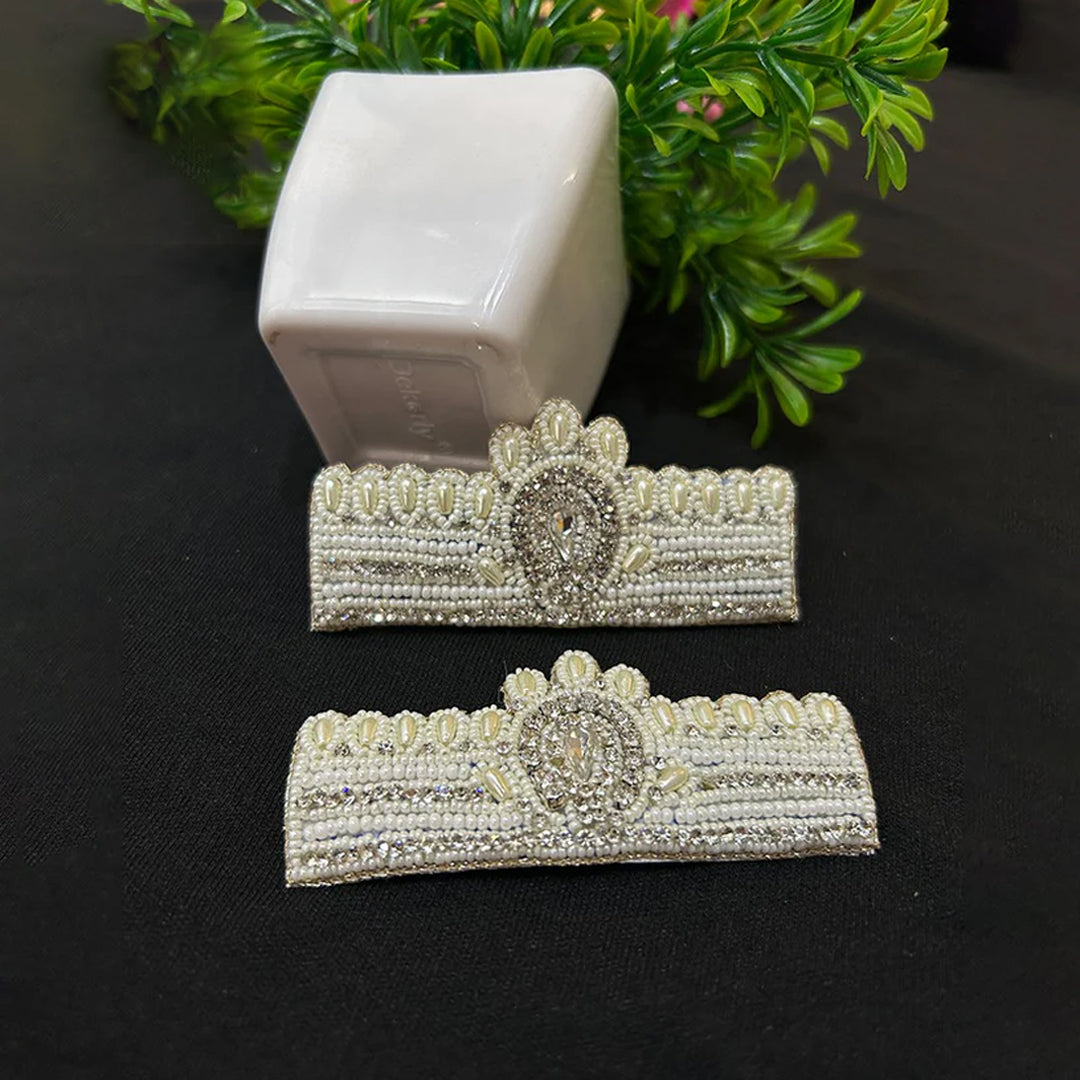 White Stone Kangan for Radha Rani