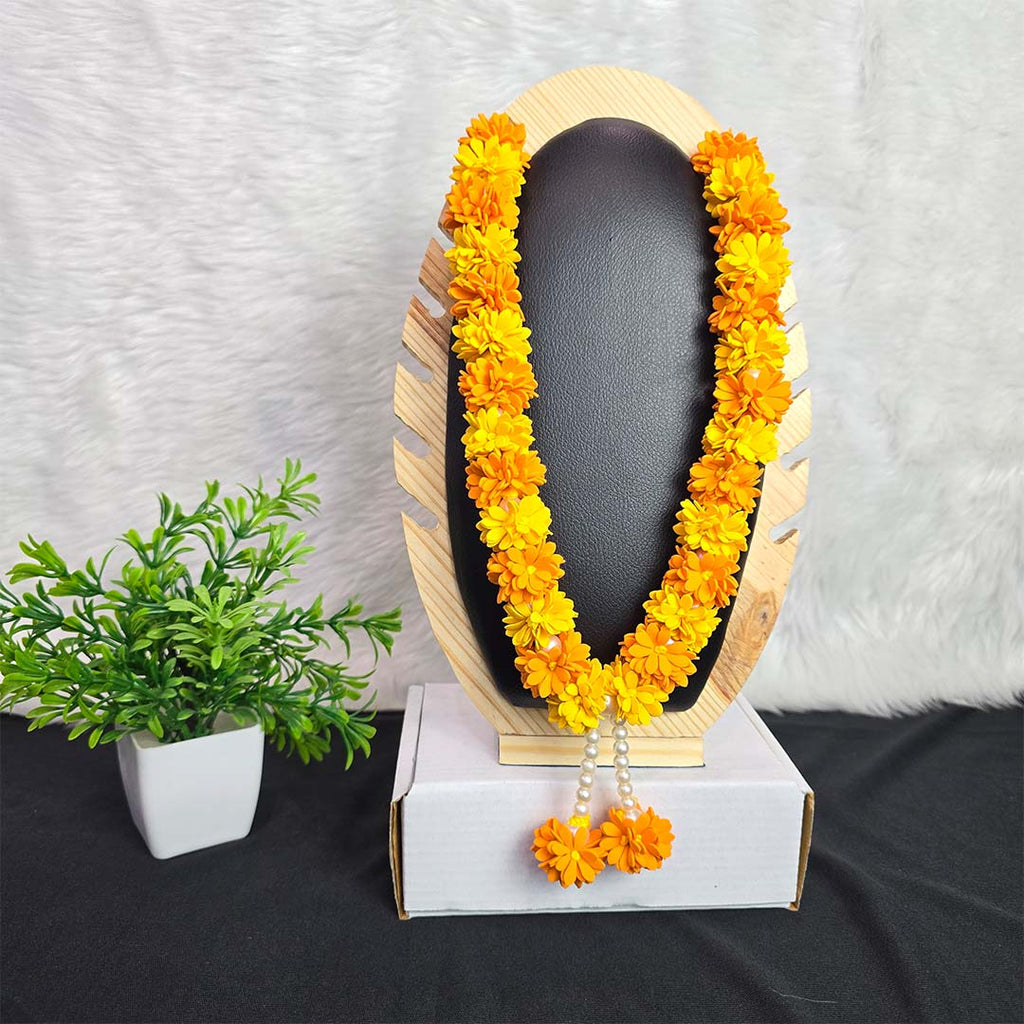 Yellow orange marigold garlands