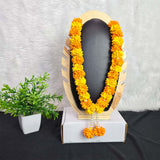 Yellow orange marigold garlands